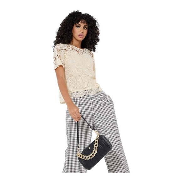 Steve Madden Black Bmegga Quilted Chain Accent Crossbody Bag. - Picture 4 of 14